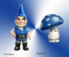 Gnomeo onun sadık ve sadık arkadaşı sıva Mantar Shroom birlikte, yakışıklı ve gururlu Blue Garden Gnome olduğunu